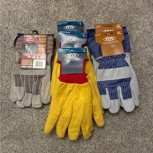 Boss Heavy Duty Leather Palm Gloves - Gray and Multicolor